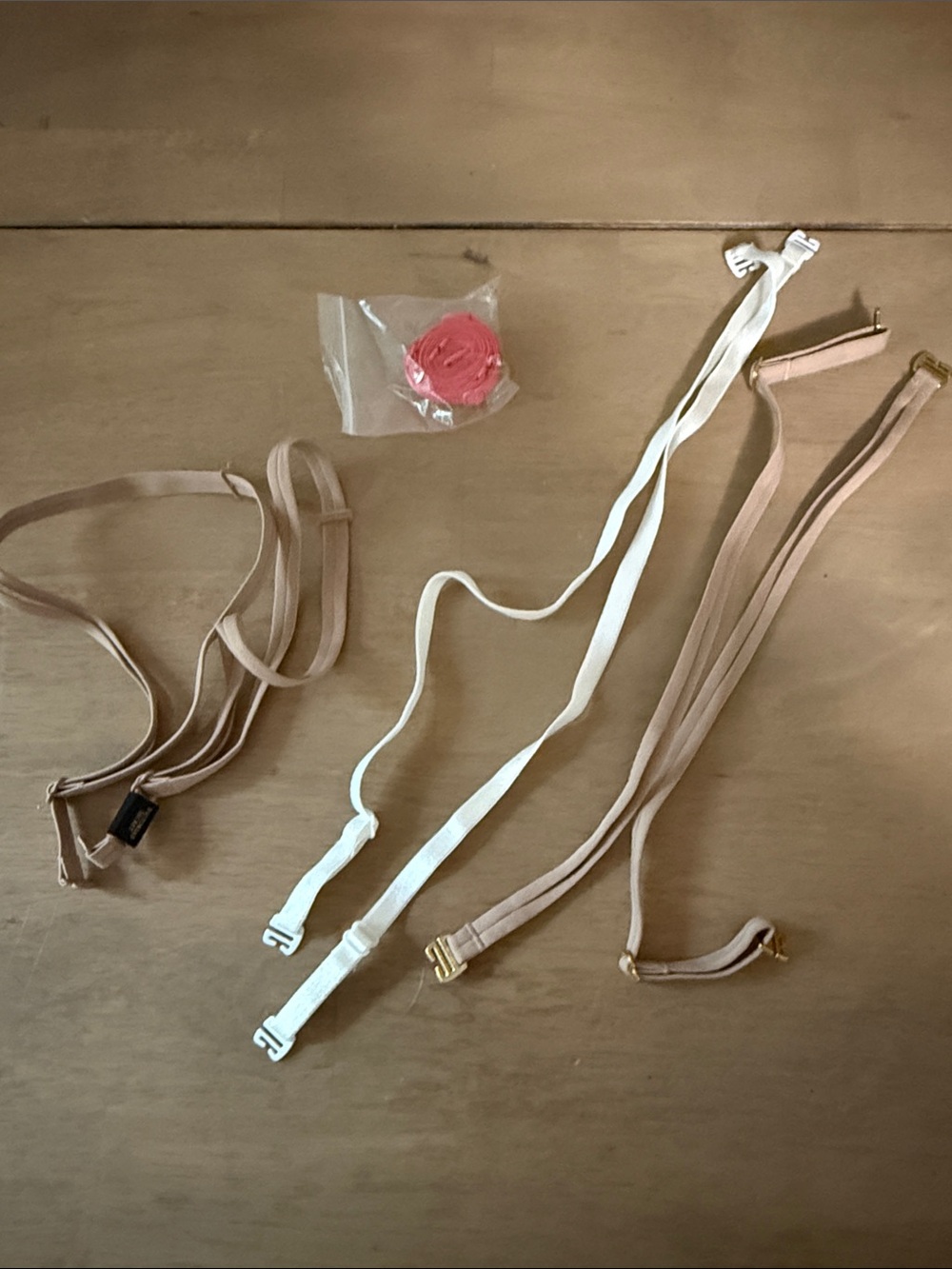 Victoria's Secret Nude and White Replacement Bra Straps Set